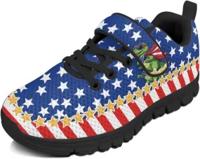 Boys Girls Fashion Sneaker,Children Anti-Skid Single Buckle Running Shoes Wear Resistant Black Sole Casual Sneaker