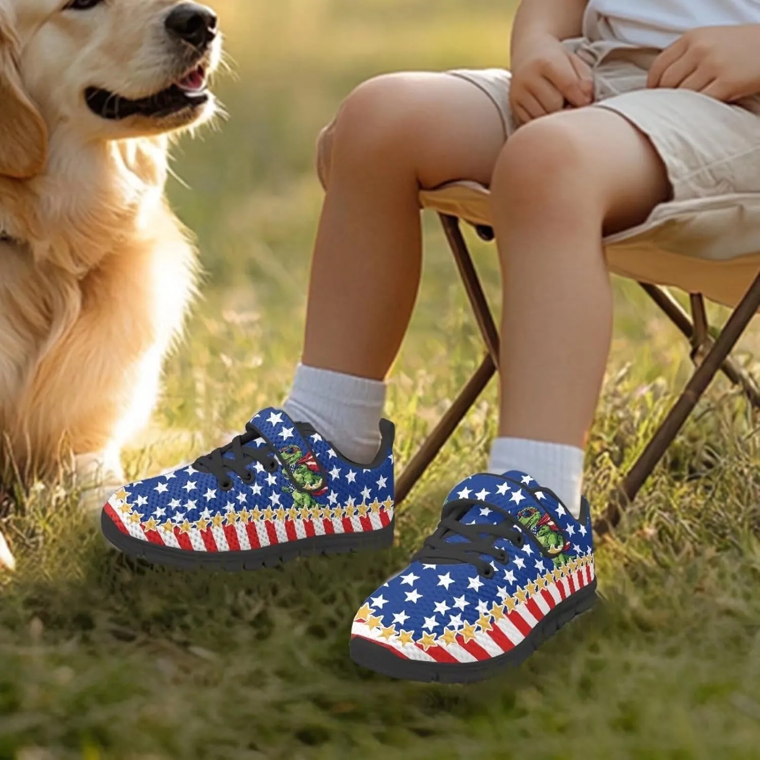 Boys Girls Fashion Sneaker,Children Anti-Skid Single Buckle Running Shoes Wear Resistant Black Sole Casual Sneaker