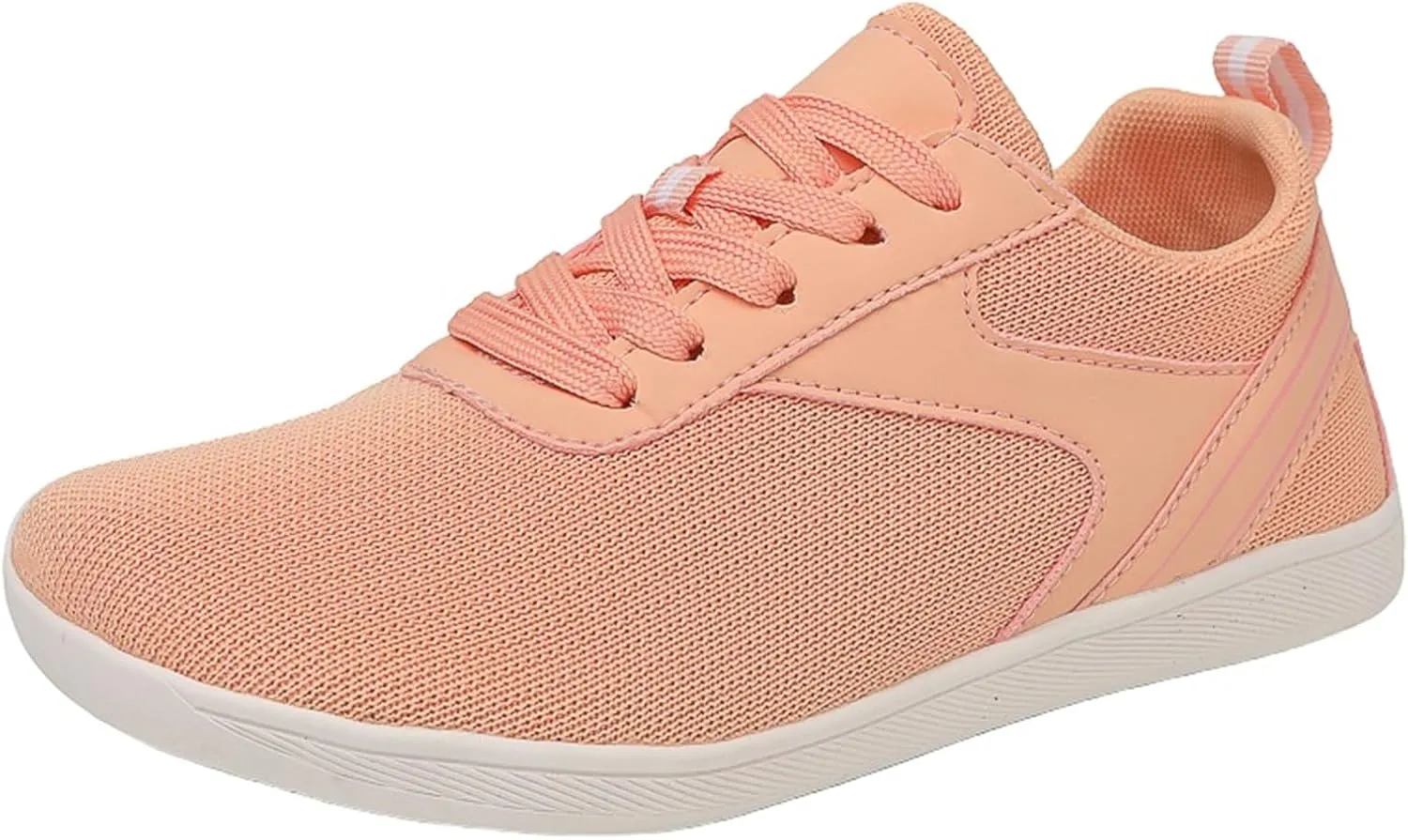 Flat Sneakers for Women Casual Slip On Walking Shoes Tennis Lightweight Gym Sneakers Womens Mens Breathable Mesh Knit Walking Sneaker On Feet All Day Pink
