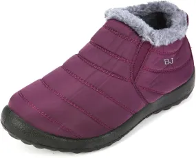 gracosy Warm Snow Boots, Winter Warm Ankle Boots, Fur Lining Boots,Waterproof Thickening Winter Shoes for Women and Men