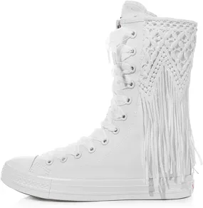 JFISQ Women's Canvas Single Shoes 2022 New, Embroidery Beaded Tassel Flats Short Booties Shoes Round Toe Work Boots Lace-Up Zipper Comfortable Sneakers Casual Ankle Boots