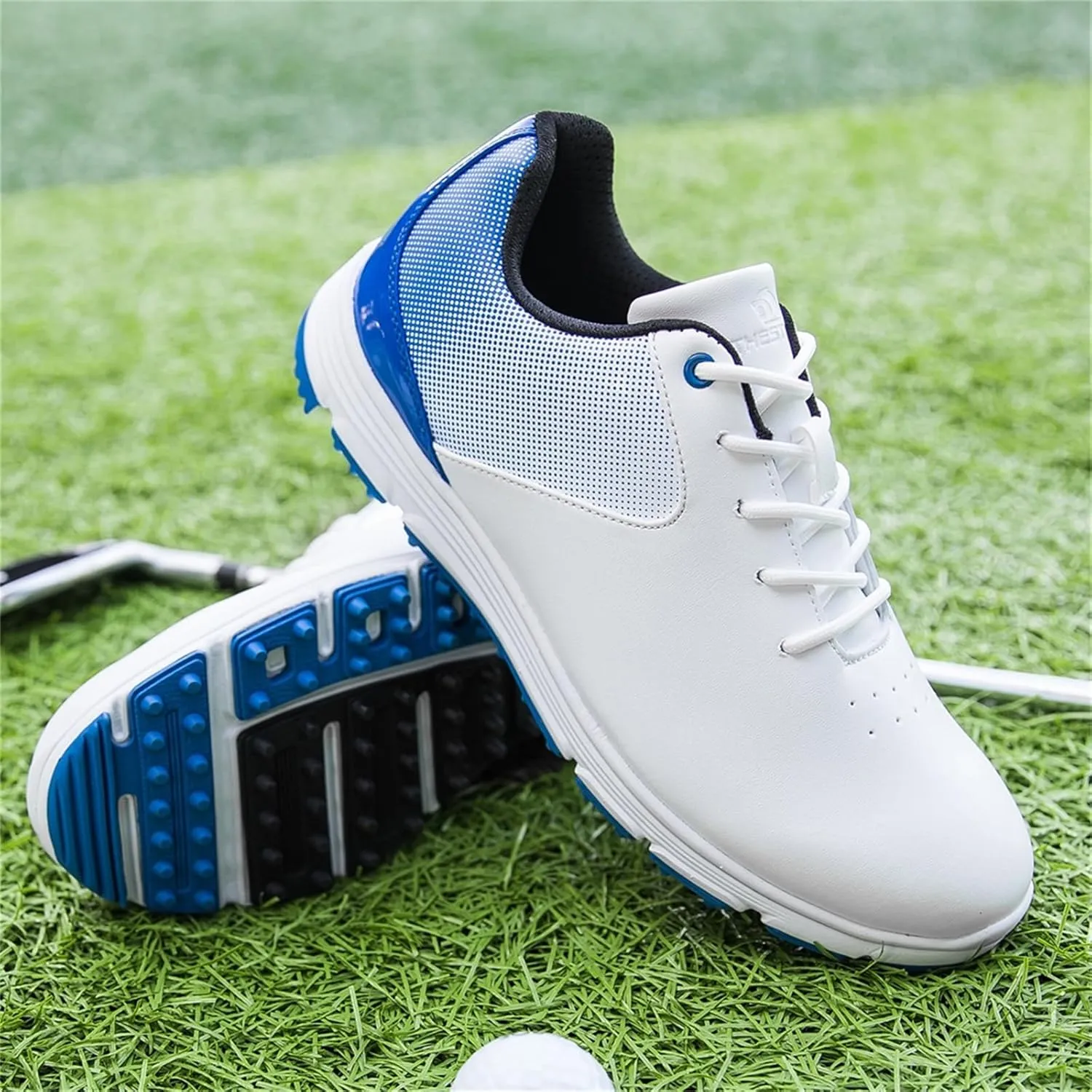 JiuQing Golf Shoes Men Spikeless Professional Golfing Trainers Waterproof Outdoor Anti Slip Walking Shoes