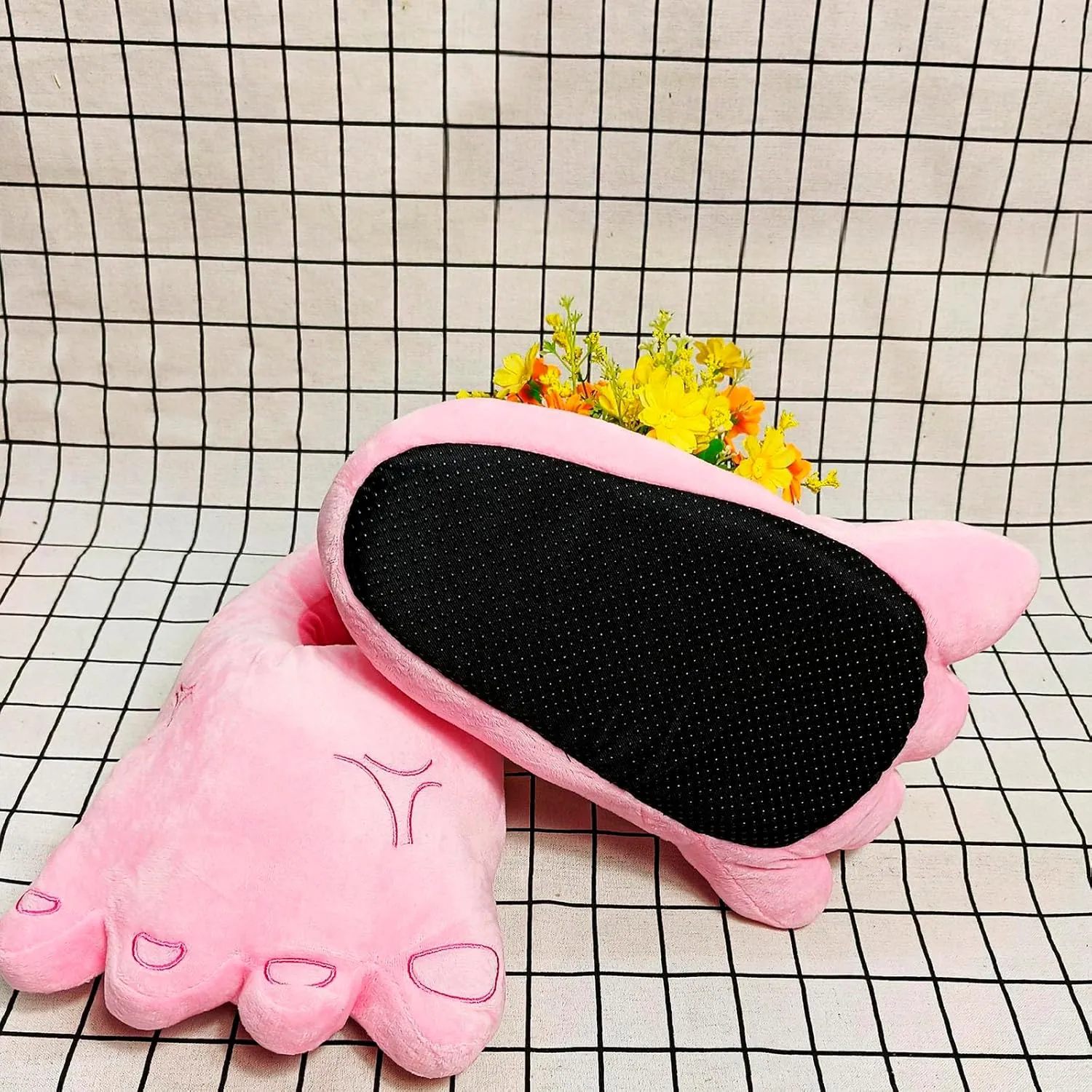 Men and Women Funny Big Feet Slippers Adult Humor Novelty Slippers Indoor Home Cute Warm Slippers Cozy Slippers