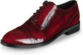 Mens Oxford Leather Shoes, Lightweight and Breathable Dress Shoes for Men