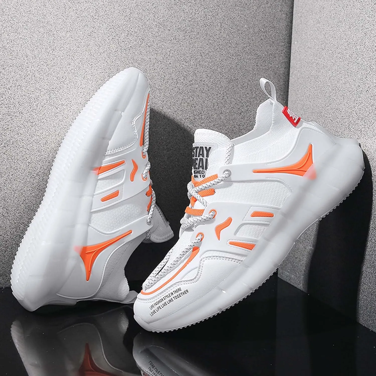 Men's Running Shoes Tennis Sneakers Breathable Lightweight Sports Walking Shoes Non-Slip Comfortable Gym Sports Jogging Shoes Outdoor Fashion Casual Shoes
