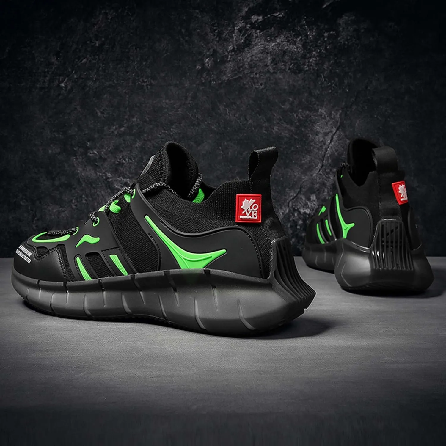 Men's Running Shoes Tennis Sneakers Breathable Lightweight Sports Walking Shoes Non-Slip Comfortable Gym Sports Jogging Shoes Outdoor Fashion Casual Shoes
