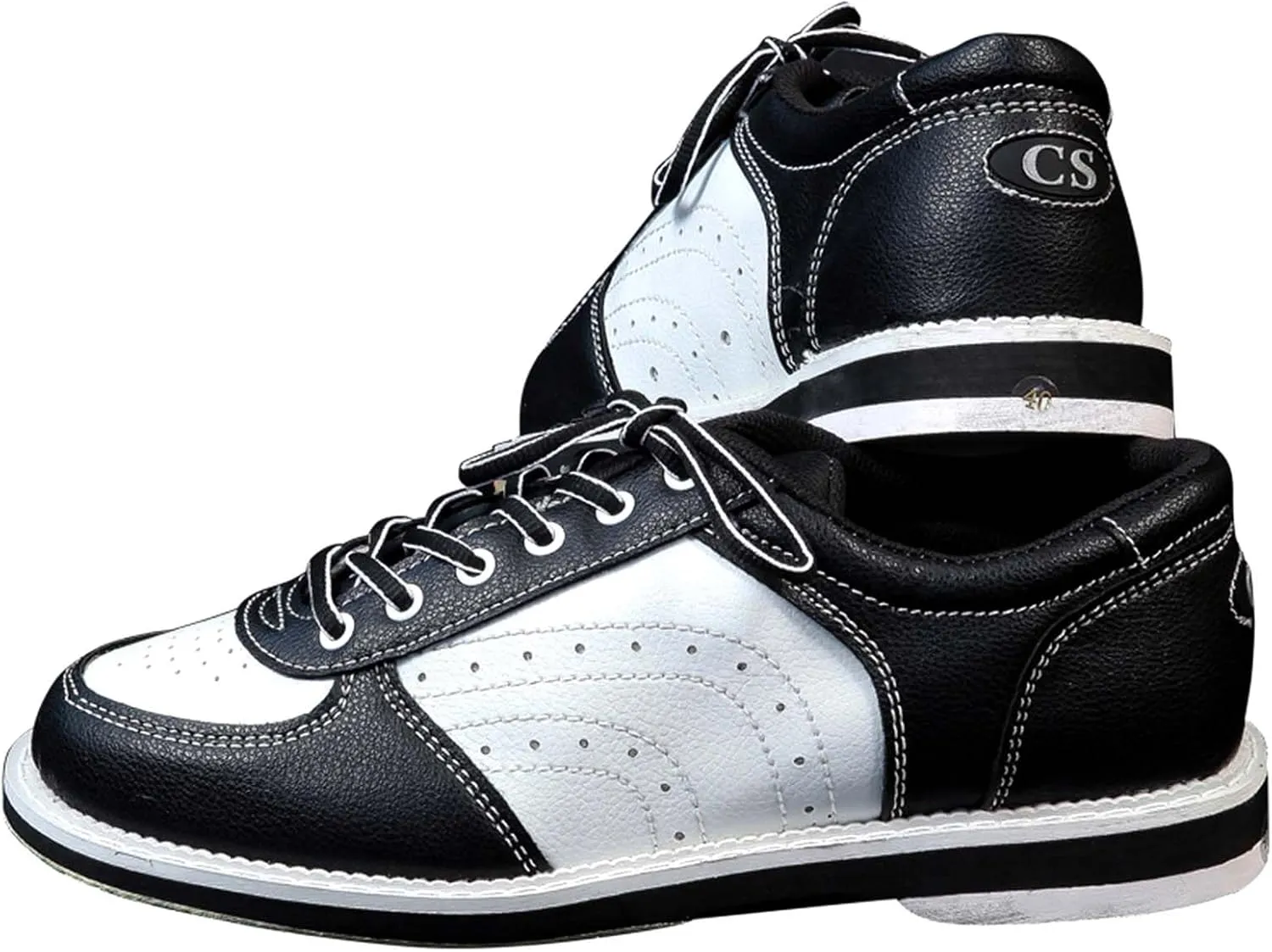 ONAIC Mens Bowls Trainers Fashion Anti-Slip Wear-Resistant Bowls Sneakers Lightweight Lace Up Bowling Shoes