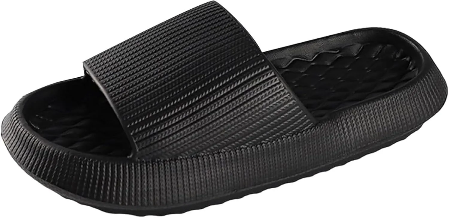 Slider Women Men Open Toe Cloud Slippers Thick Sole Sandals Ladies Swim Beach Pool Non-Slip Shoe Shower Bath Slipper
