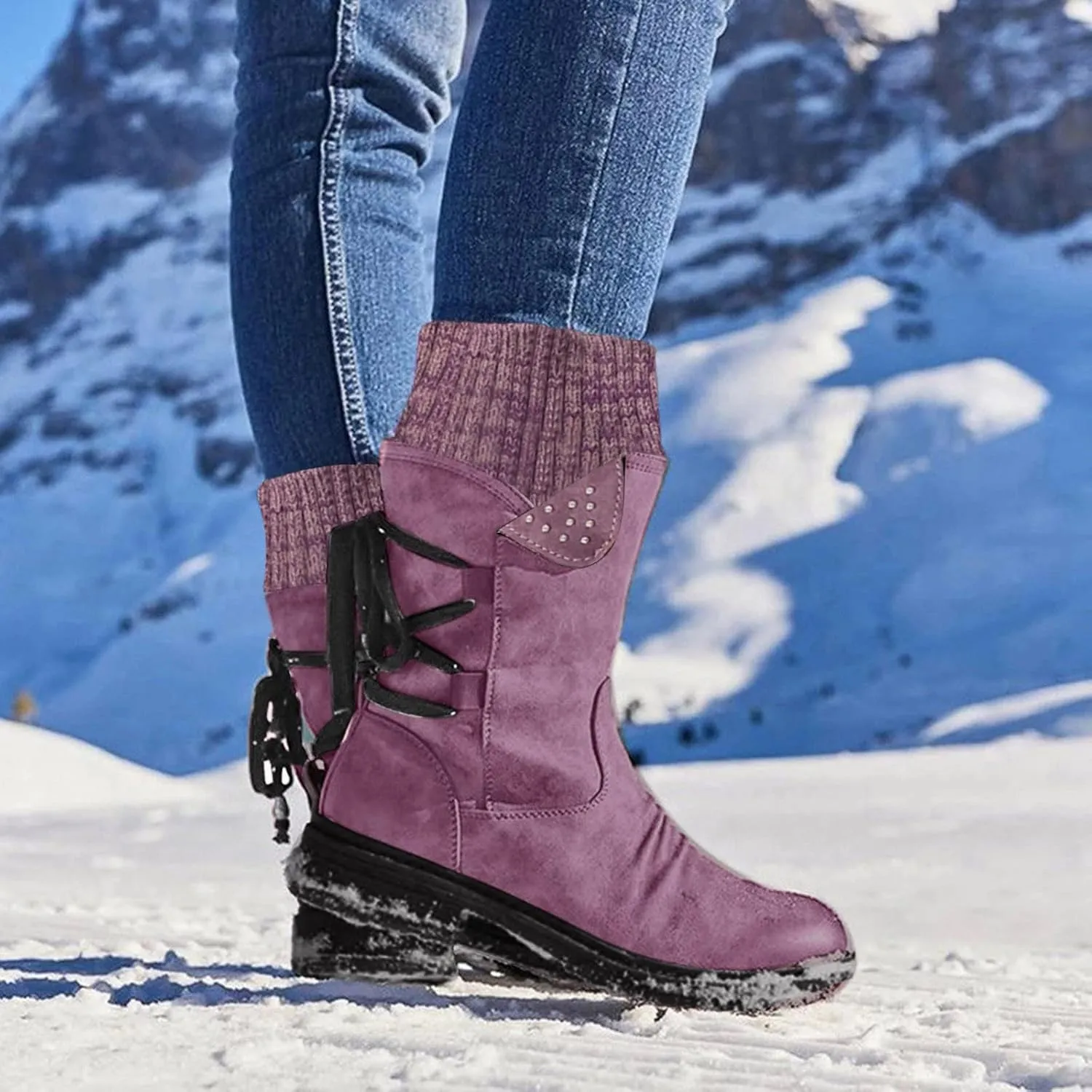 Snow Shoes For Men Water Proof Boots for Women Casual Mid Thick For Women Boots women's boots Womens Snow Boots
