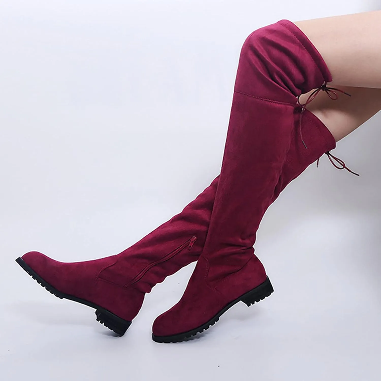 The Boots Comfort Boots Long Over Women Heels Boots Shoes Knee Winter Wide Width Knee High Boots for Women Size 9