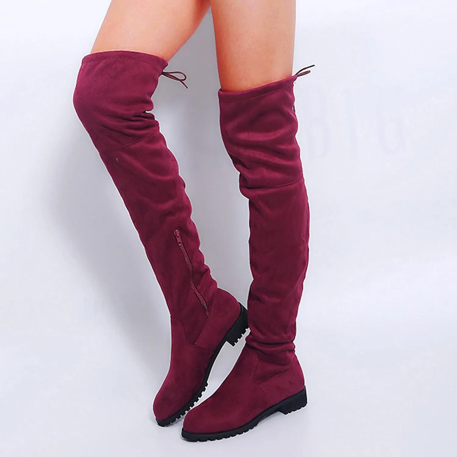 The Boots Comfort Boots Long Over Women Heels Boots Shoes Knee Winter Wide Width Knee High Boots for Women Size 9