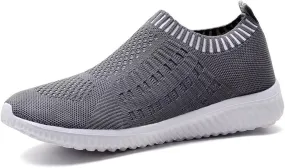 TIOSEBON Women's Athletic Walking Shoes Slip On Casual Mesh-Comfortable Tennis Workout Sneakers