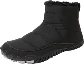 Women Winter Snow Boots Waterproof Walking Booties Zipper Fur Lined Warm Outdoor Ankle Short Boots Walking Boots