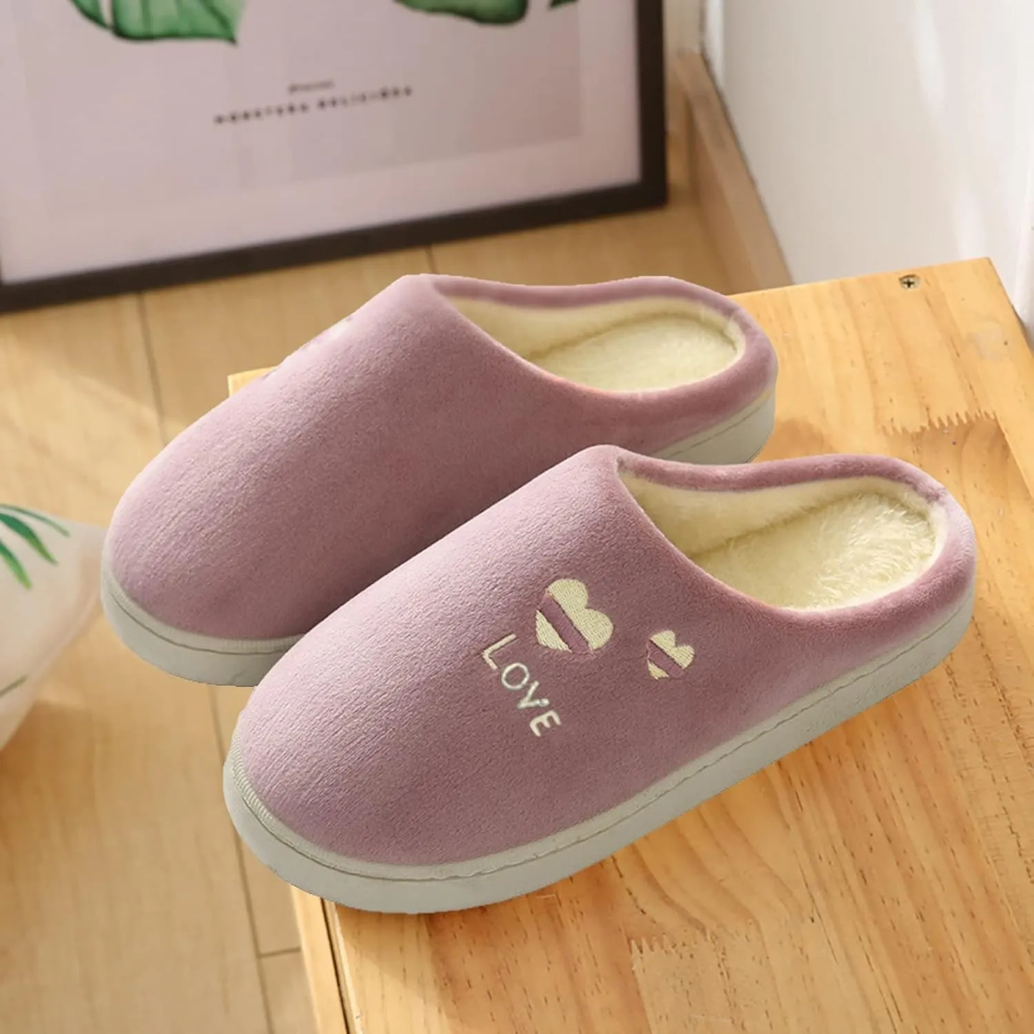 Women's Fuzzy Slippers Indoor Open Toe House Slippers Cozy Plush Bedroom Shoes Warm Cute Womens Slippers