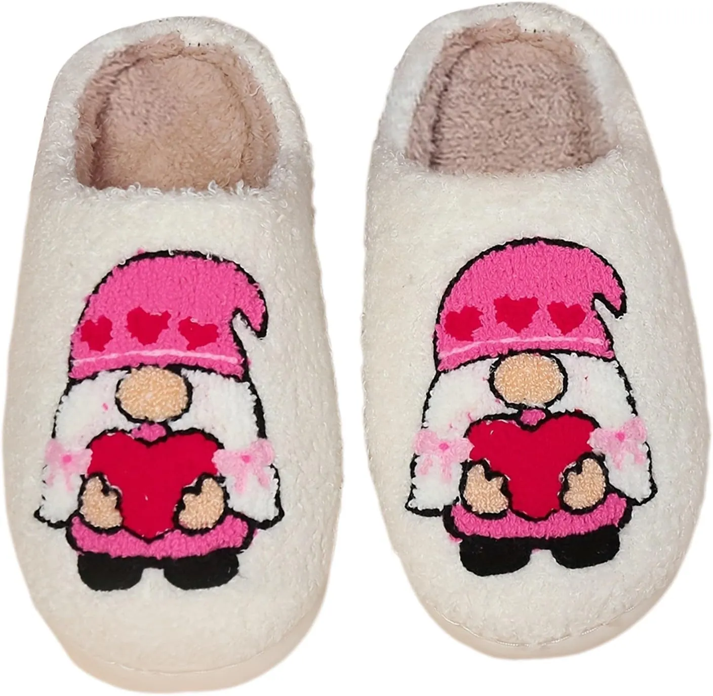 Womens Slippers Cozy Soft Warm Home Slippers 2024 Cute Rainbow House Shoes Indoor Fuzzy Bedroom Slippers