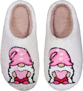 Womens Slippers Cozy Soft Warm Home Slippers 2024 Cute Rainbow House Shoes Indoor Fuzzy Bedroom Slippers