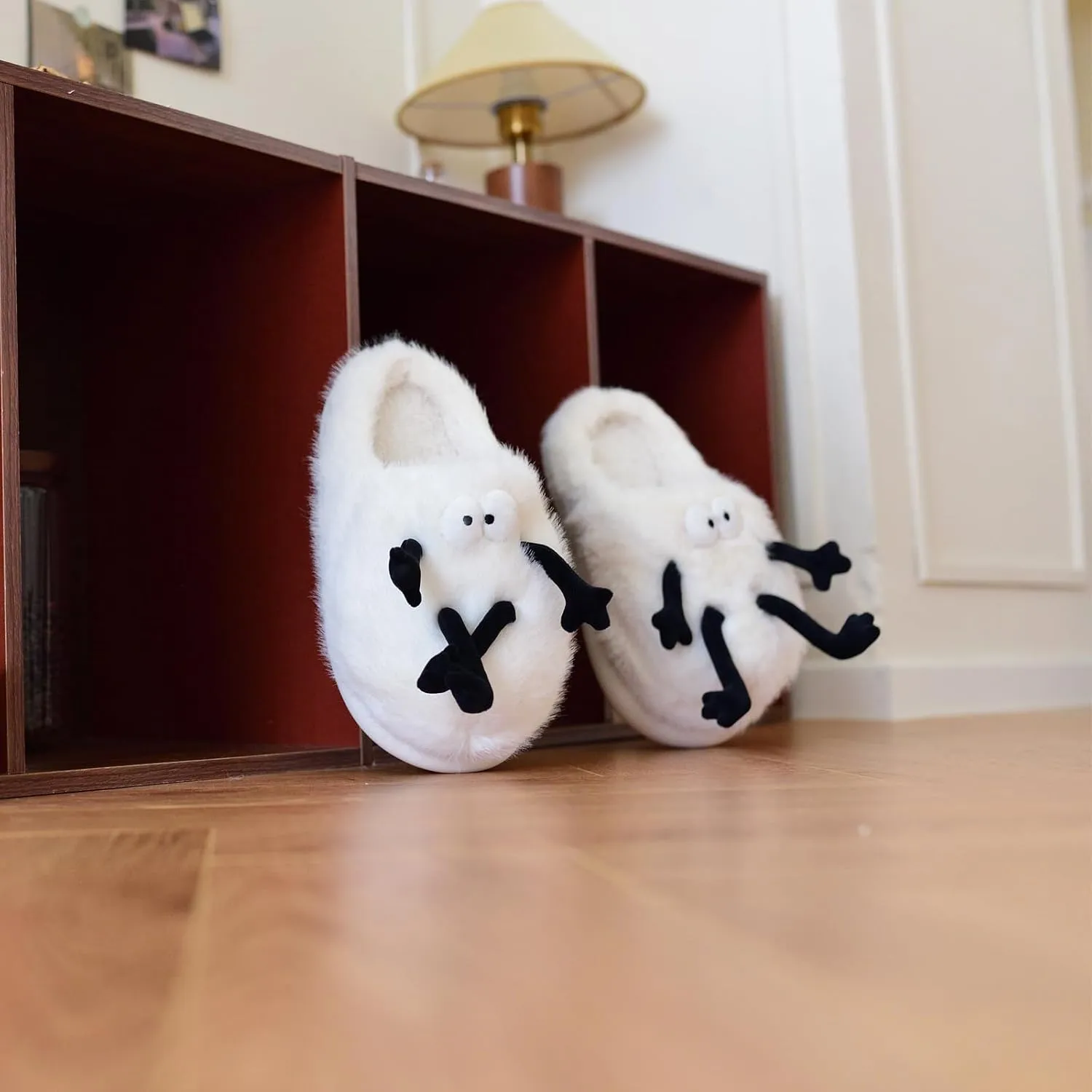 XIXITIAO Bunny Slippers for Women,Bear Slippers for Men,Cute Animal Fluffy Slippers,Cozy Kawaii Slippers,Character Slippers,Funny Couple Slippers,Teddy Bear Slippers,Pink Rabbit Slippers