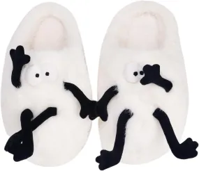 XIXITIAO Bunny Slippers for Women,Bear Slippers for Men,Cute Animal Fluffy Slippers,Cozy Kawaii Slippers,Character Slippers,Funny Couple Slippers,Teddy Bear Slippers,Pink Rabbit Slippers